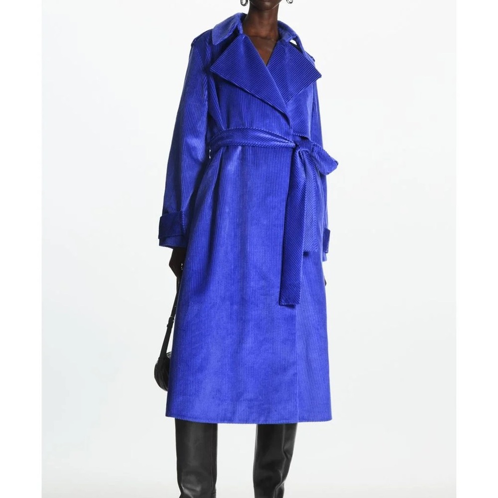 SOLD ——COS Vibrant Blue Women's Trench Coat